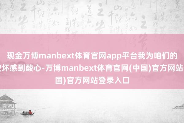 现金万博manbext体育官网app平台我为咱们的社区被破坏感到酸心-万博manbext体育官网(中国)官方网站登录入口