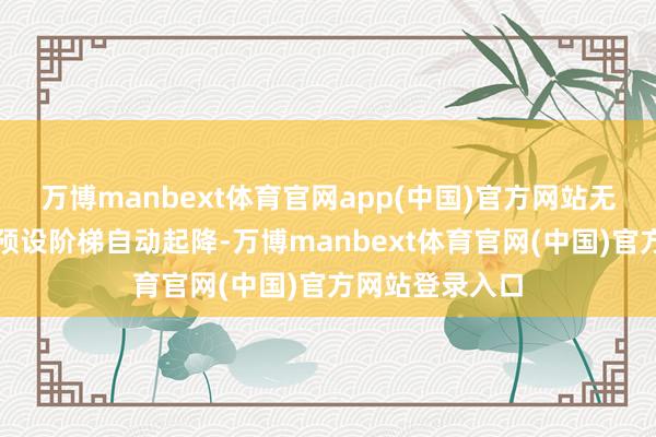 万博manbext体育官网app(中国)官方网站无东谈主机可按预设阶梯自动起降-万博manbext体育官网(中国)官方网站登录入口