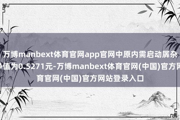 万博manbext体育官网app官网中原内需启动羼杂A最新单元净值为0.5271元-万博manbext体育官网(中国)官方网站登录入口