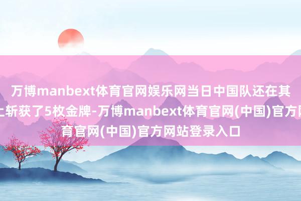 万博manbext体育官网娱乐网当日中国队还在其他五个大项上斩获了5枚金牌-万博manbext体育官网(中国)官方网站登录入口