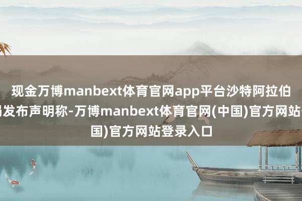 现金万博manbext体育官网app平台沙特阿拉伯民航总局发布声明称-万博manbext体育官网(中国)官方网站登录入口
