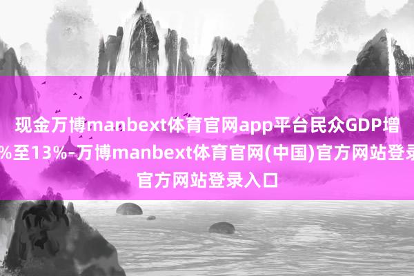 现金万博manbext体育官网app平台民众GDP增长12%至13%-万博manbext体育官网(中国)官方网站登录入口